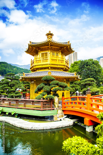 Chinese traditional pavilion in Hong Kong