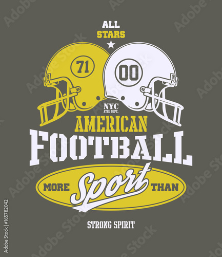Football Helmet Stylized vector illustration