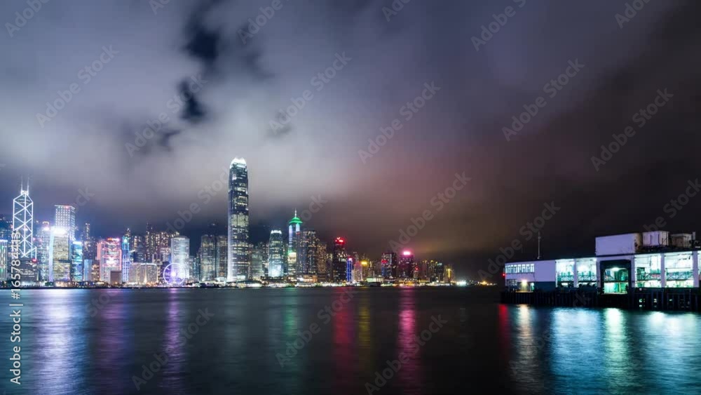 custom made wallpaper toronto digitalHong Kong, 26 June 2017 -: Time lapse of Hong Kong night