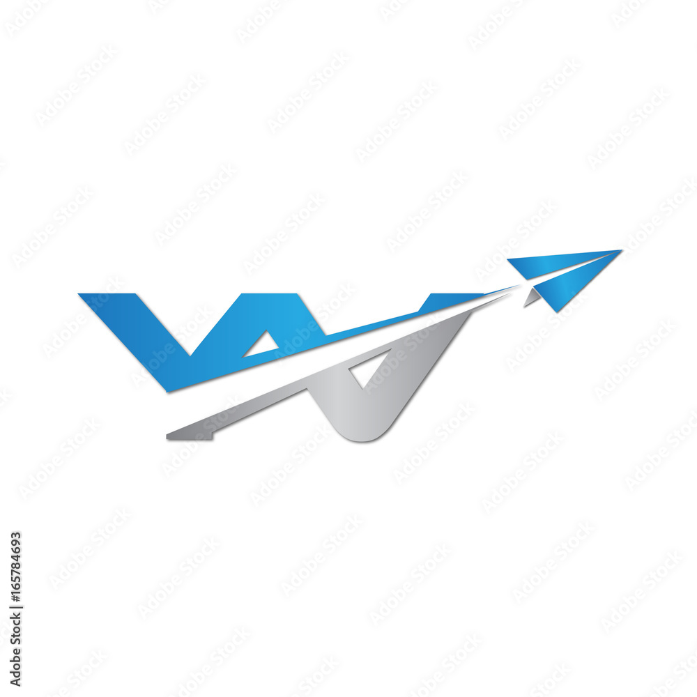 YV initial letter logo origami paper plane YV initial letter logo origami paper plane
