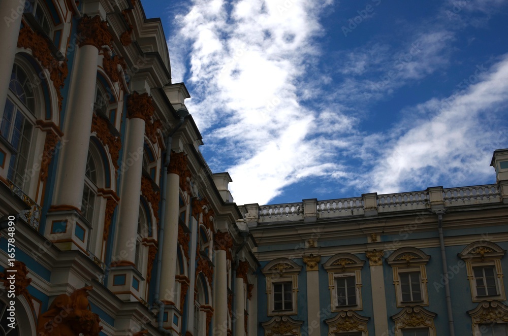 Extérieurs du palais de Tsarkoïe Selo (Ville de Pouchkine/Russie)