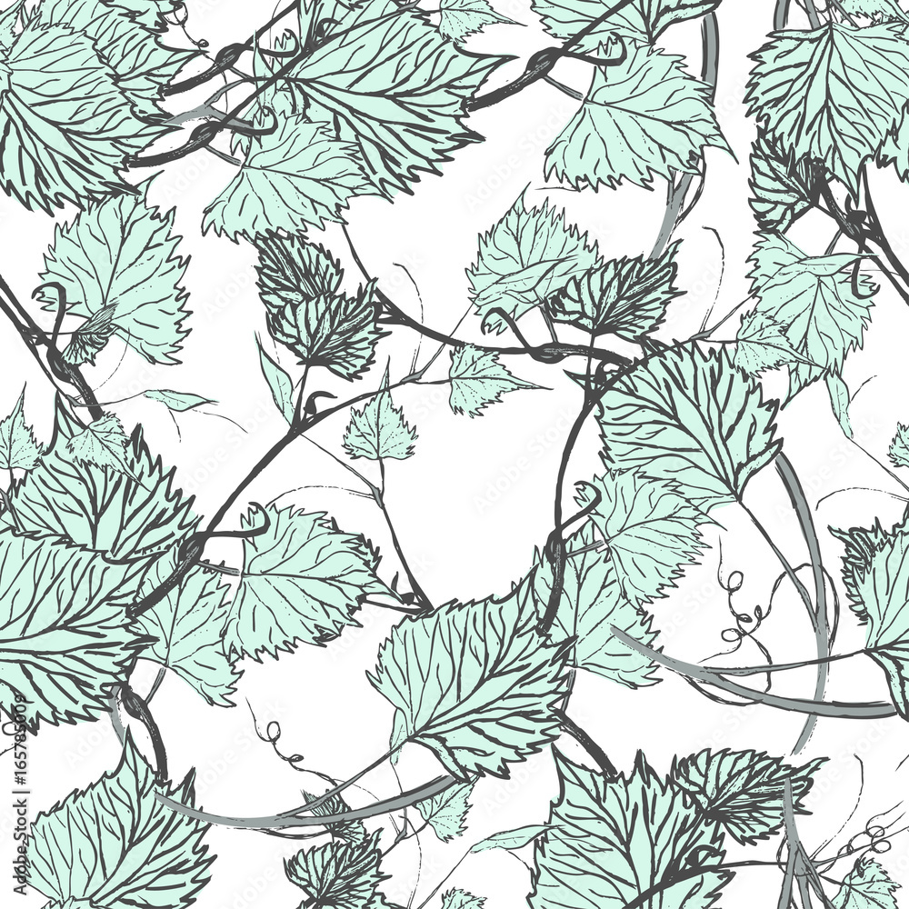 Seamless Wallpaper. Grapevine seamless pattern Seamless Wallpaper. Grapevine seamless pattern