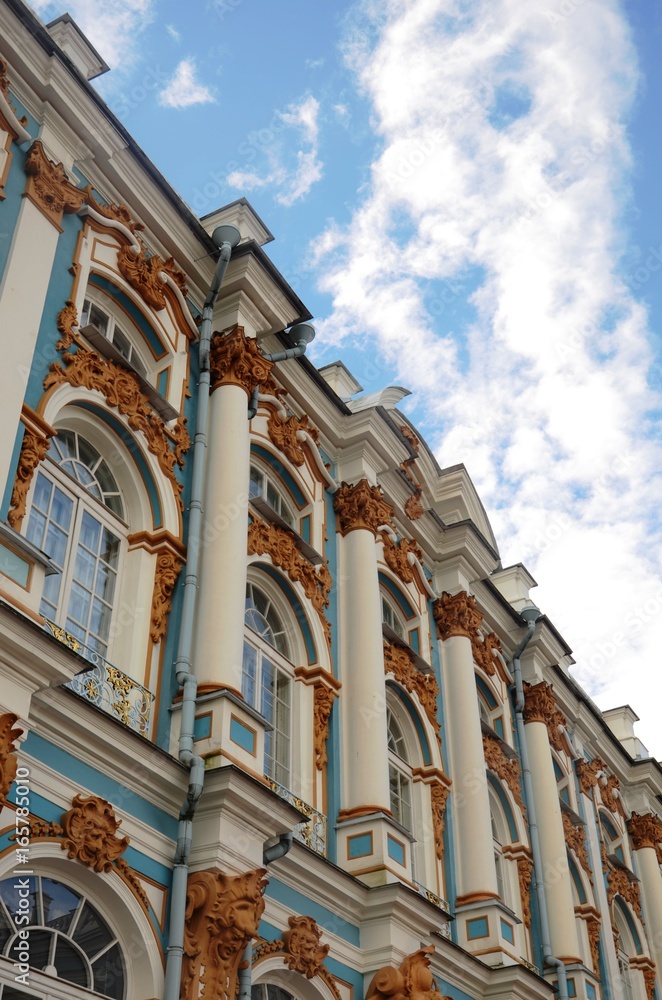 Extérieurs du palais de Tsarkoïe Selo (Ville de Pouchkine/Russie)