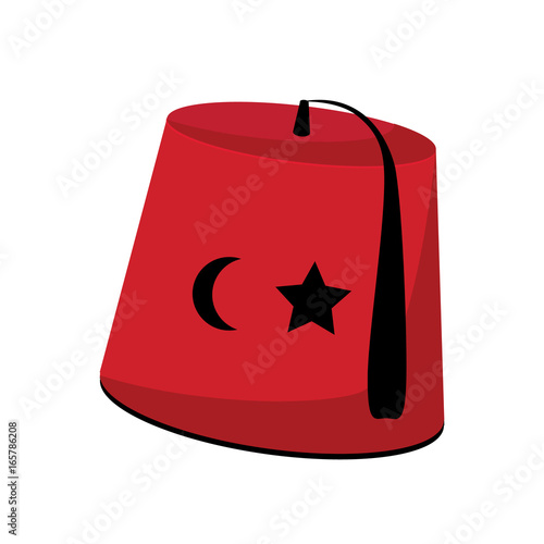 Turkish hat with star and crescent