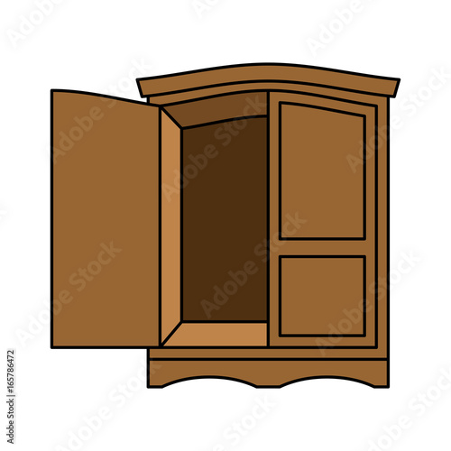 Wardrobe wood retro. Furniture for clothes. Vintage Cabinet. Old chest of drawers