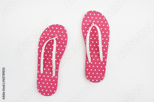 pink sandals isolated on white background