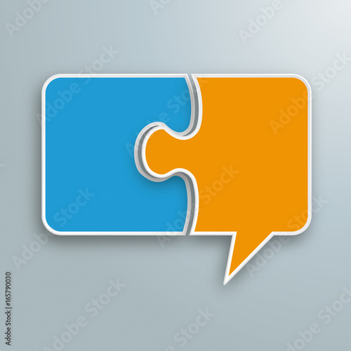 Colored Paper Speech Bubble Puzzle