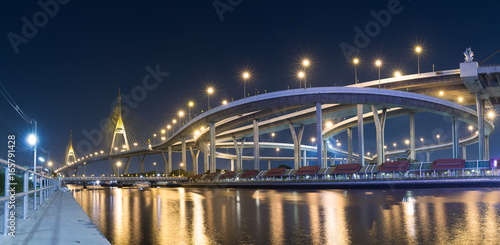 Bhumibol Bridge, Bangkok © steph photographies