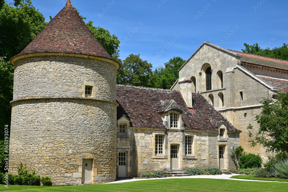 Abbaye royale cistercienne de Fontenay en bourgogne, France