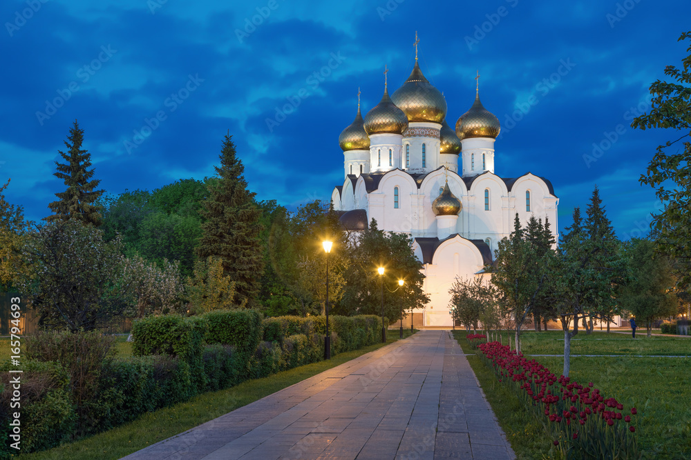 Uspenskiy cathedral in the evening, Yaroslavl, Russia