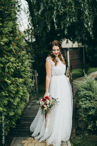 Wallpaper Mural Beautiful bride in the autumn park Torontodigital.ca
