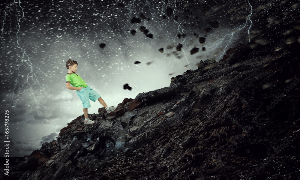 Do not let your child walking around. Mixed media Do not let your child walking around. Mixed media