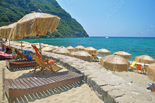 The picturesque beach on the island of Ischia