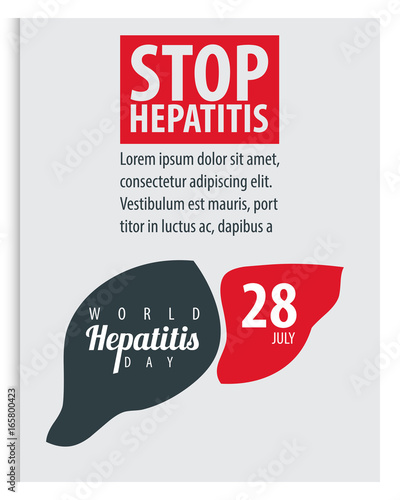 Simply Illustration of World Hepatitis Day for social media campaign or poster