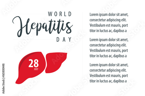 Simply Illustration of World Hepatitis Day for social media campaign or poster