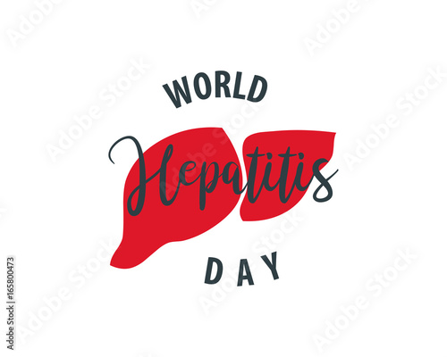 Simply Illustration of World Hepatitis Day for social media campaign or poster