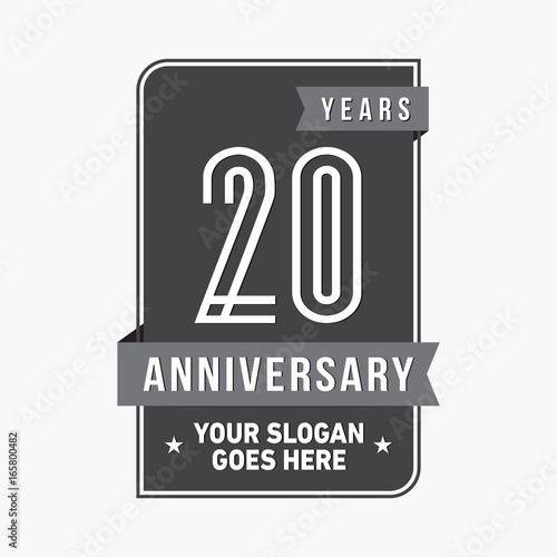 20th anniversary logo. Vector and illustration.