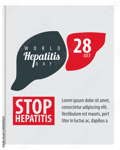 Simply Illustration of World Hepatitis Day for social media campaign or poster