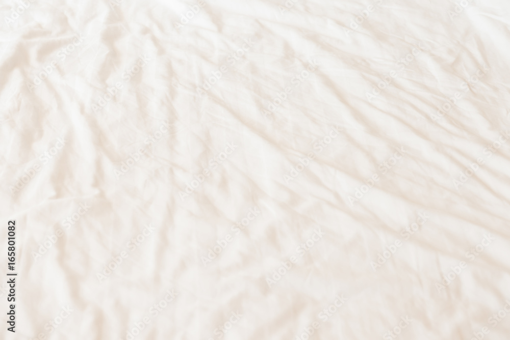 Top view of wrinkles, bed linen not cleaned after a restful sleep. Top view of wrinkles, bed linen not cleaned after a restful sleep.