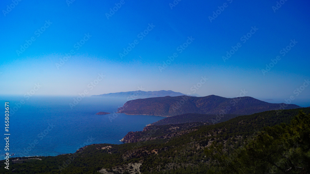 Rhodos Griechenland Blick über das Meer