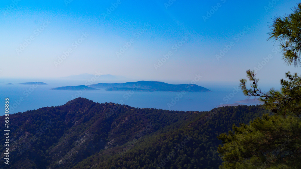Blick über das Meer Rhodos Griechenland
