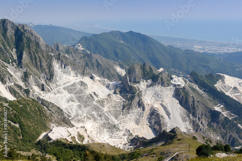 A view of marble quarry in carrara