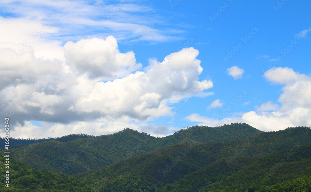 cloud sky landscape with mountain background