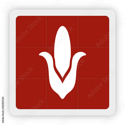 Red Icon Schaltfläche - Maiskolben