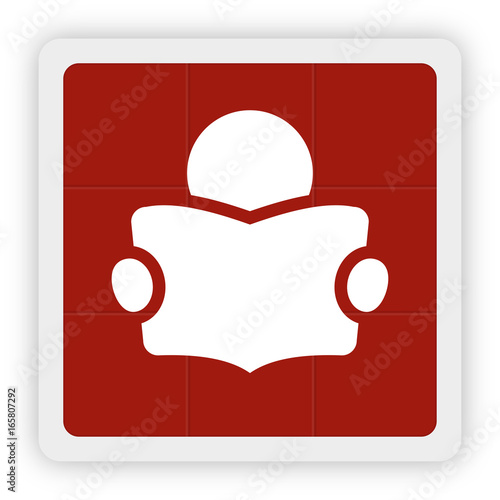 Red Icon Schaltfläche - Leser