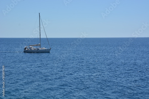 Sailing boat near island Cres