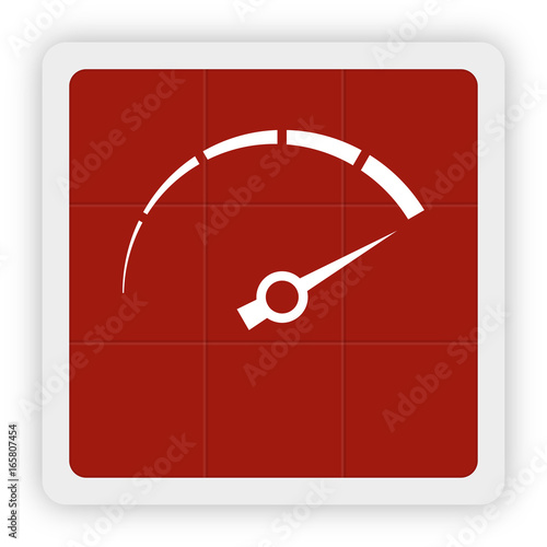 Red Icon Schaltfläche - Tachometer