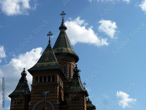 T  rme der rum  nisch orthodoxe Kathedrale der drei Hierachien in Timi  oara Temeswar Temesv  r Temeschburg Timisoara in Rum  nien 