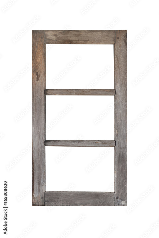 wooden window frame isolated on white background wooden window frame isolated on white background
