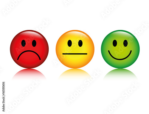 smiley bewertung negativ neutral positiv