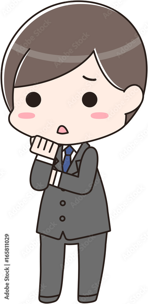 就活 新入社員 リクルートスーツ 男性・男の子 悩む・考える 就活 新入社員 リクルートスーツ 男性・男の子 悩む・考える
