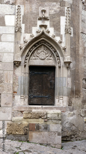 Tür in der Burg Corvin Corvinus in Hunedoara Eisenmarkt Vajdahunyad Rumänien
