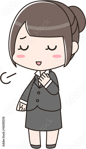 就活中・新入社員・リクルート・女の子・女子　安心・安堵