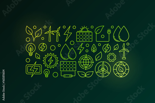 Eco green energy vector illustration