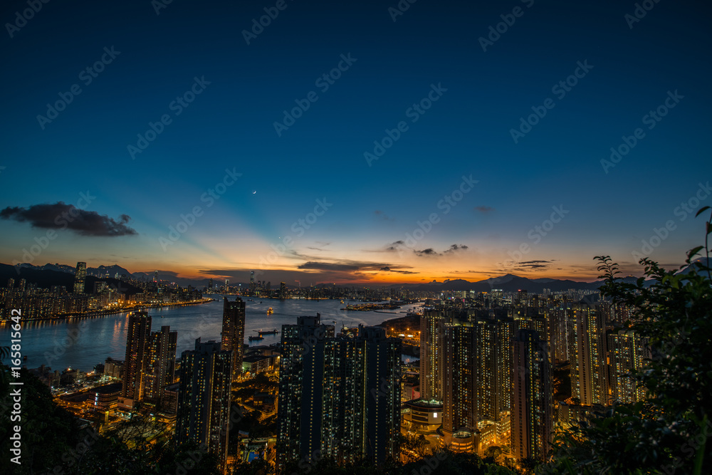 Fototapeta premium dusk of Hong Kong