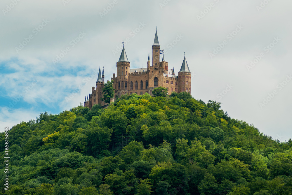 Castle Hohenzollern on the green hill