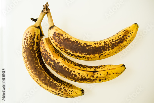Three bananas, studio shot