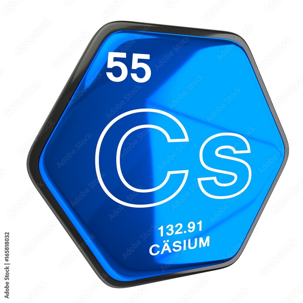 Cäsium Element blau