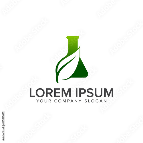 lab green logo design concept template