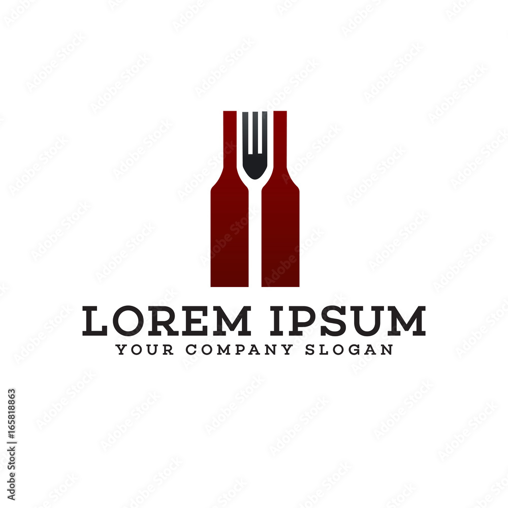 Bar restaurant logo design concept template Bar restaurant logo design concept template