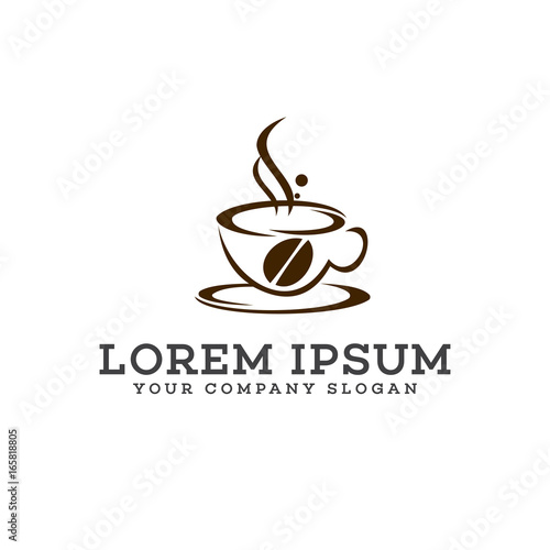 coffe logo design concept template