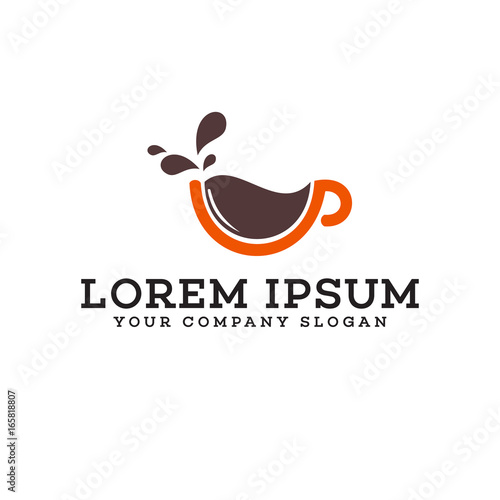coffe logo design concept template