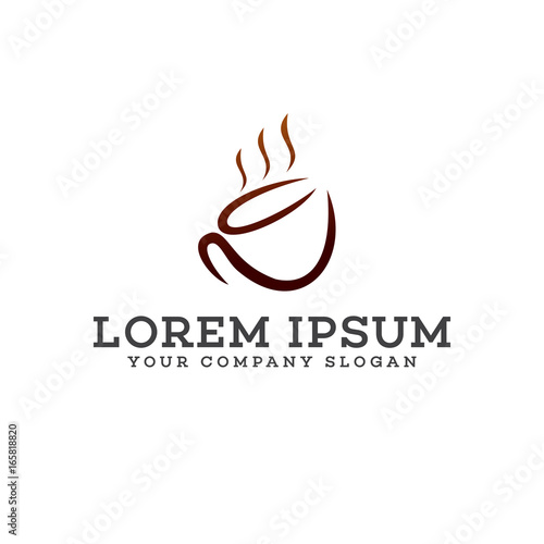 coffe logo design concept template