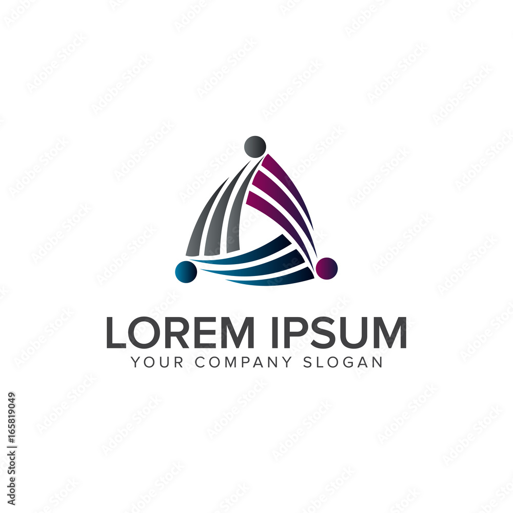 Fototapeta premium Business and Consulting logo. technology logo design concept template