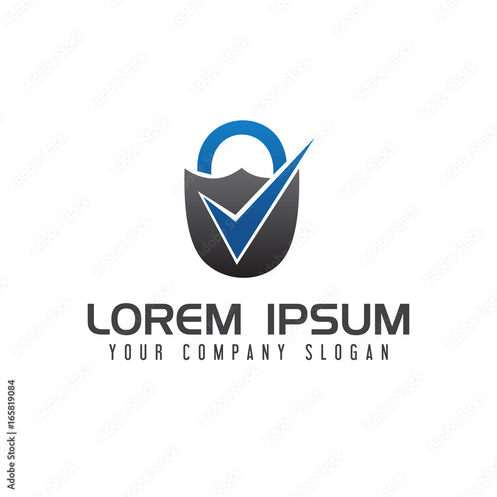 security checkmark logo design concept template security checkmark logo design concept template