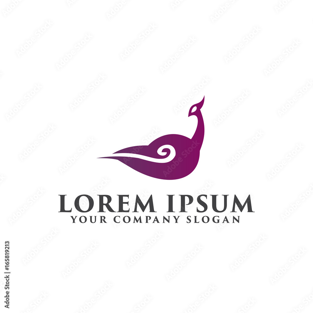 Fototapeta premium goose cloud logo design concept template